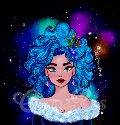 Galactic Snow Princess Print - CannaRiss