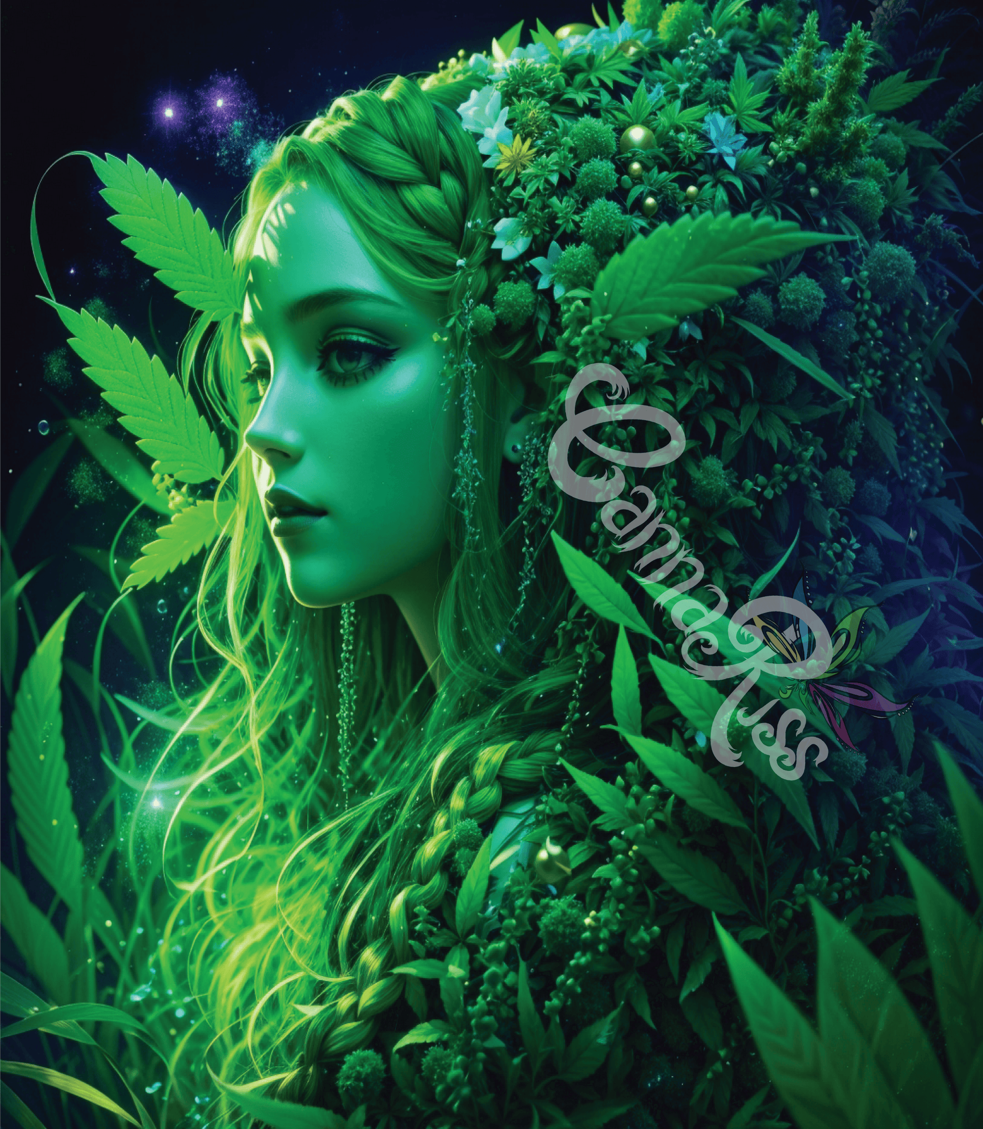 Mystical Plant Goddess Collection - MaryJane Print - CannaRiss