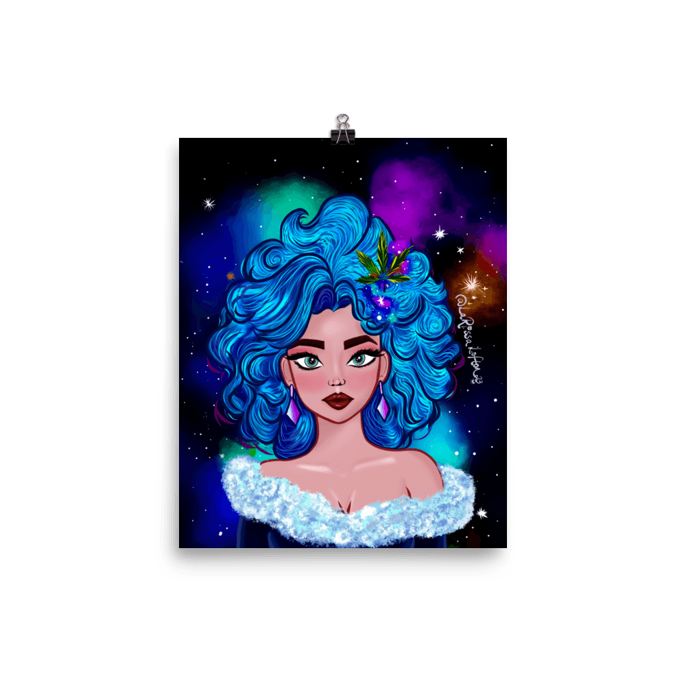 Galactic Snow Princess Print - CannaRiss